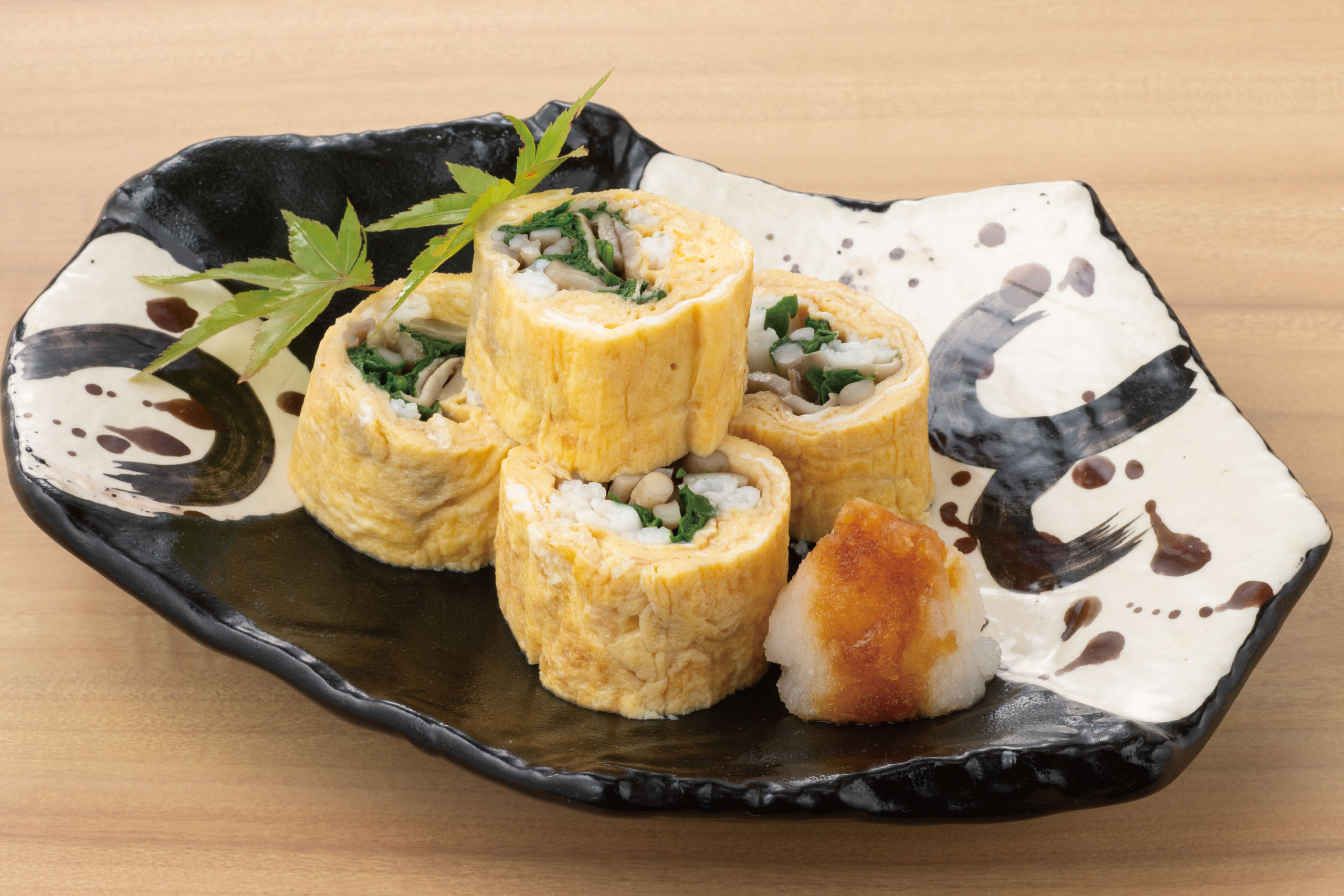 日本海庄や旬メニュー　2025年10月　　舞茸と白魚の玉子焼き　日本海庄や　㈱かんなん丸
