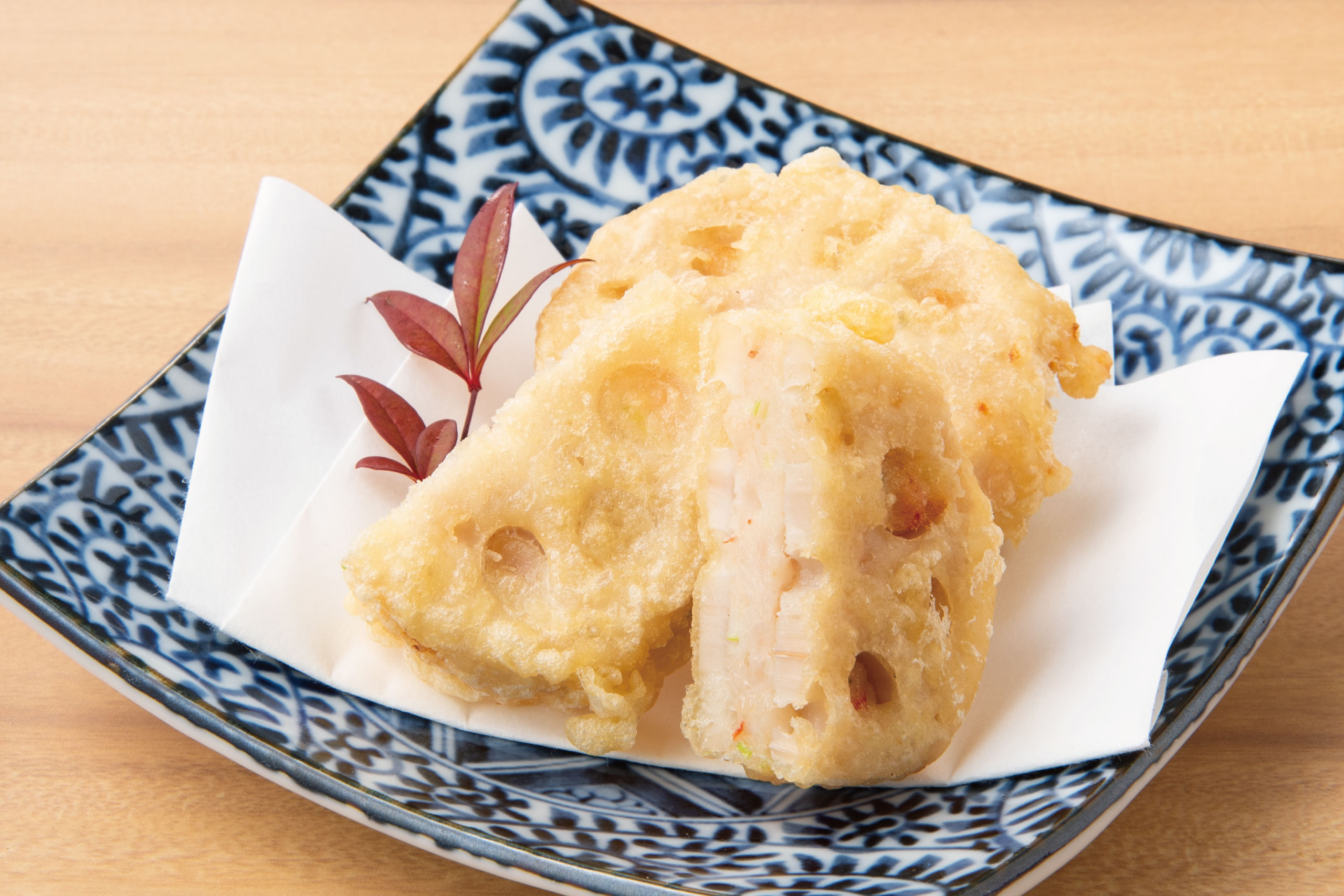 庄や旬メニュー　2025年11月　海鮮　野菜　揚物　蓮根の海老すり身　はさみ揚げ　庄や　㈱かんなん丸