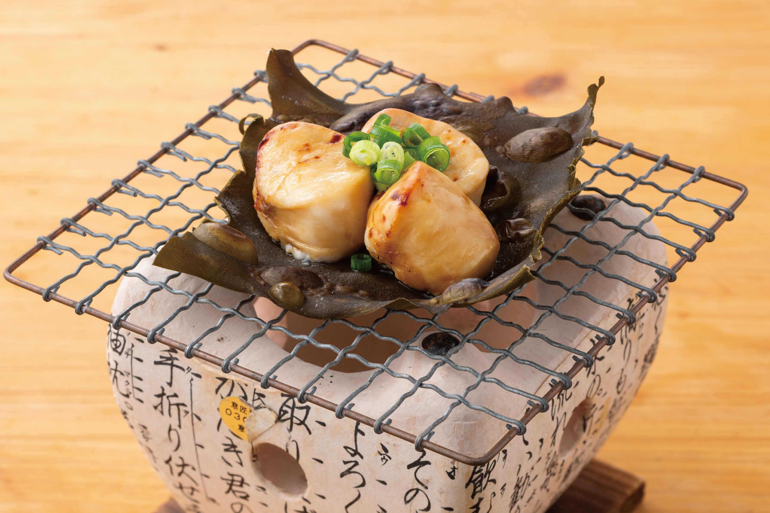 日本海庄や旬メニュー　2025年12月　海鮮　焼き物　河豚白子　昆布醤油焼き　日本海庄や　㈱かんなん丸