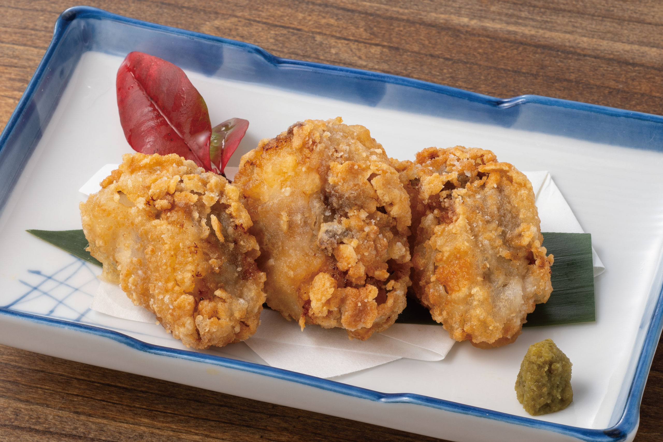 庄や旬メニュー　2026年1月　海鮮　唐揚げ　ふぐ唐揚げ　柚子胡椒添え　庄や　㈱かんなん丸