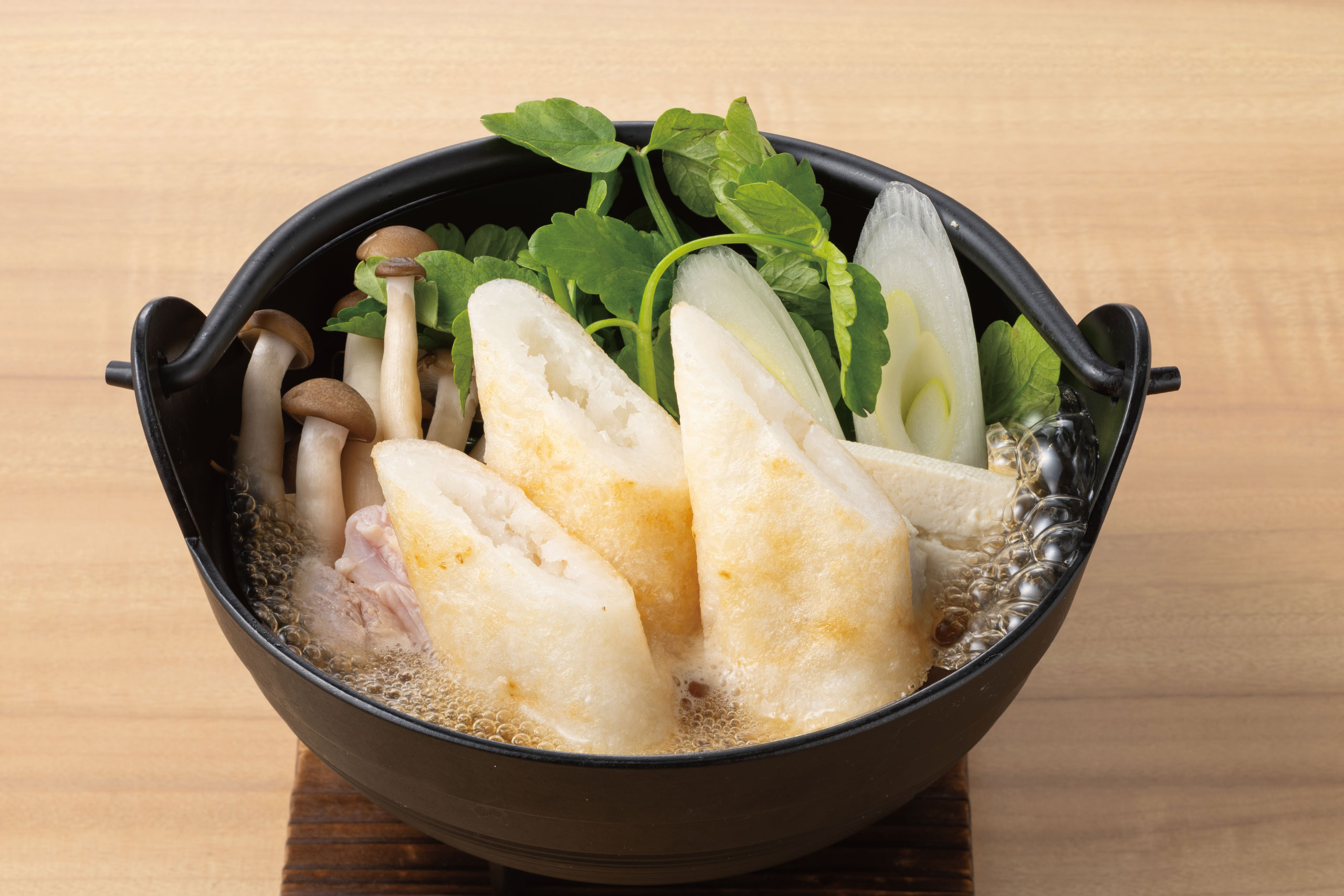 庄や旬メニュー　2026年1月　野菜　鍋　セリときりたんぽの小鍋　庄や　㈱かんなん丸