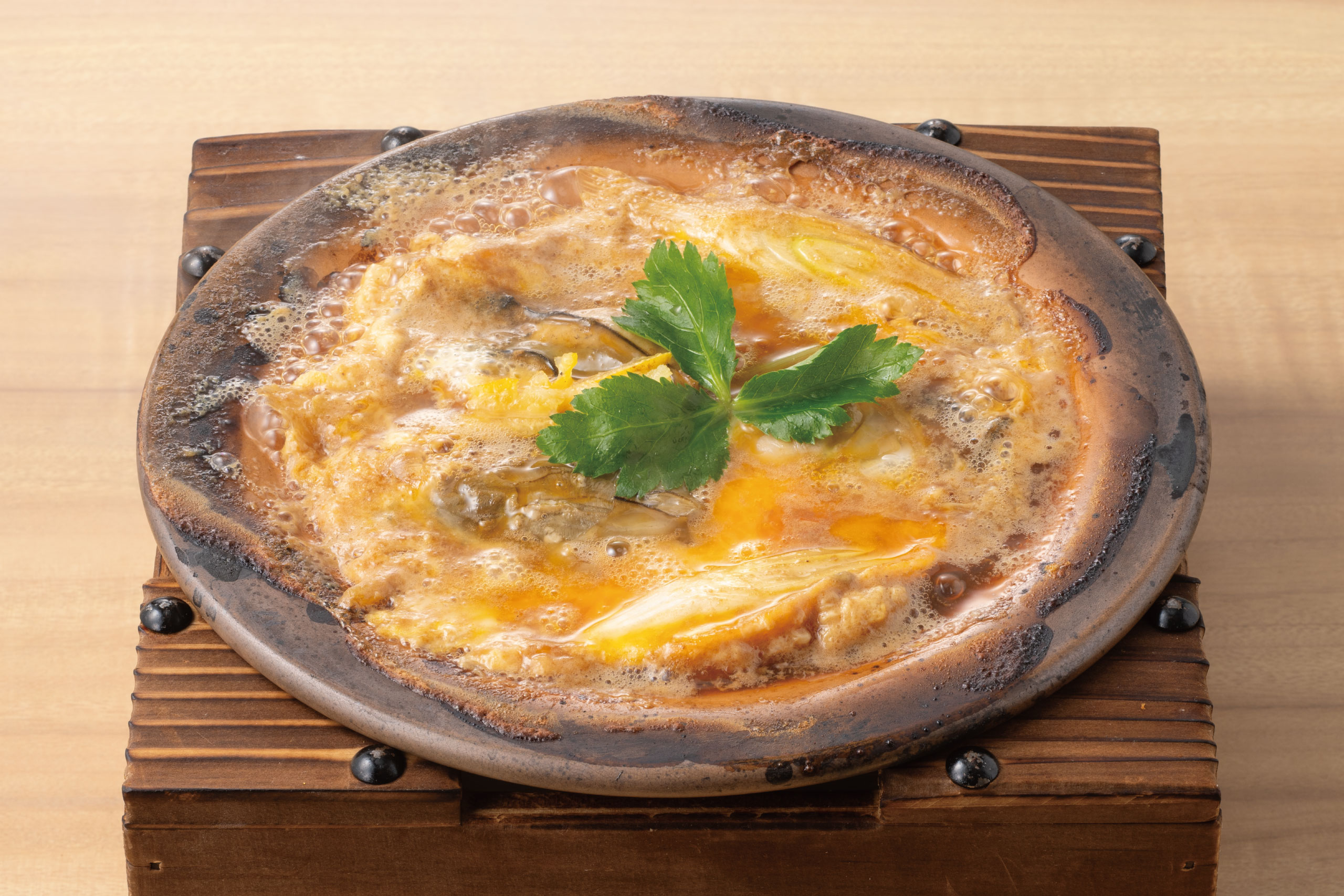 庄や旬メニュー　2026年1月　海鮮　卵　牡蠣の玉子とじ　庄や　㈱かんなん丸