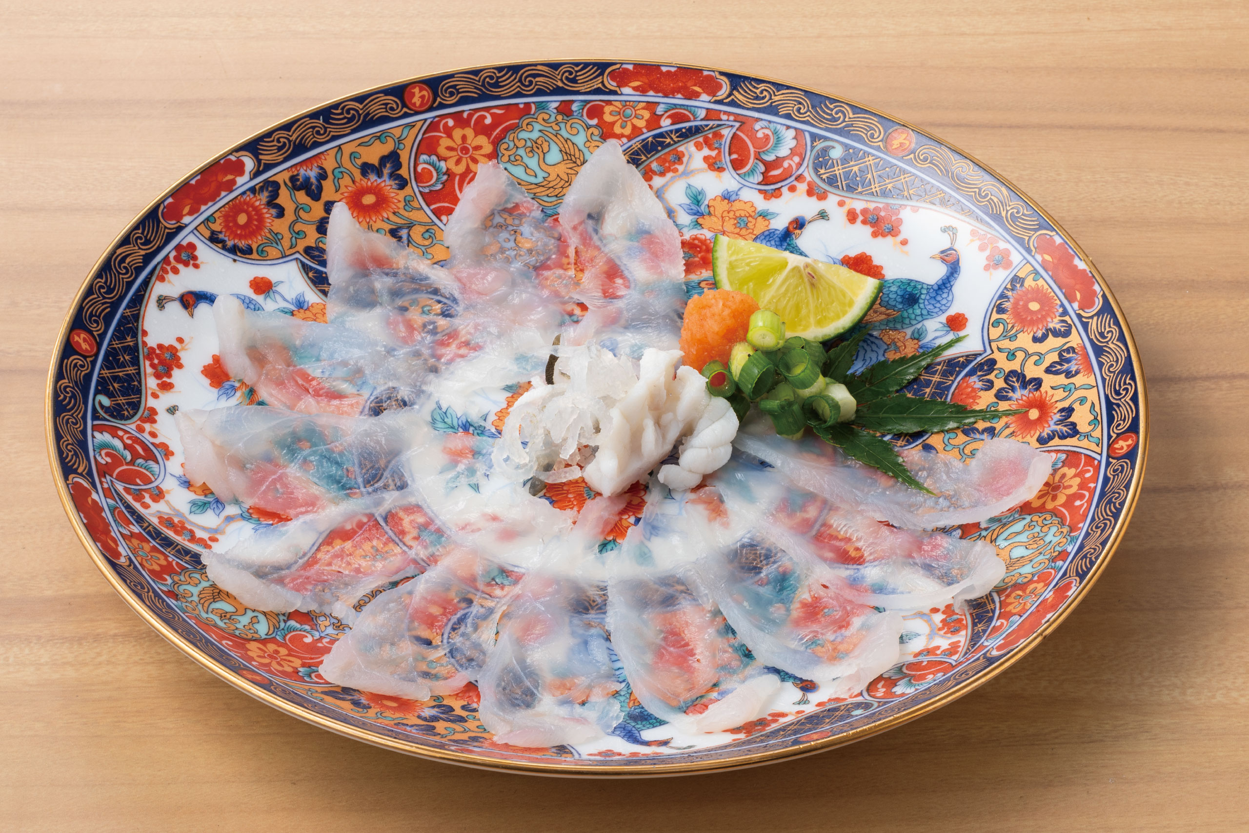 日本海庄や旬メニュー　2026年1月　海鮮　刺身　河豚　薄造り（てっさ）　日本海庄や　㈱かんなん丸