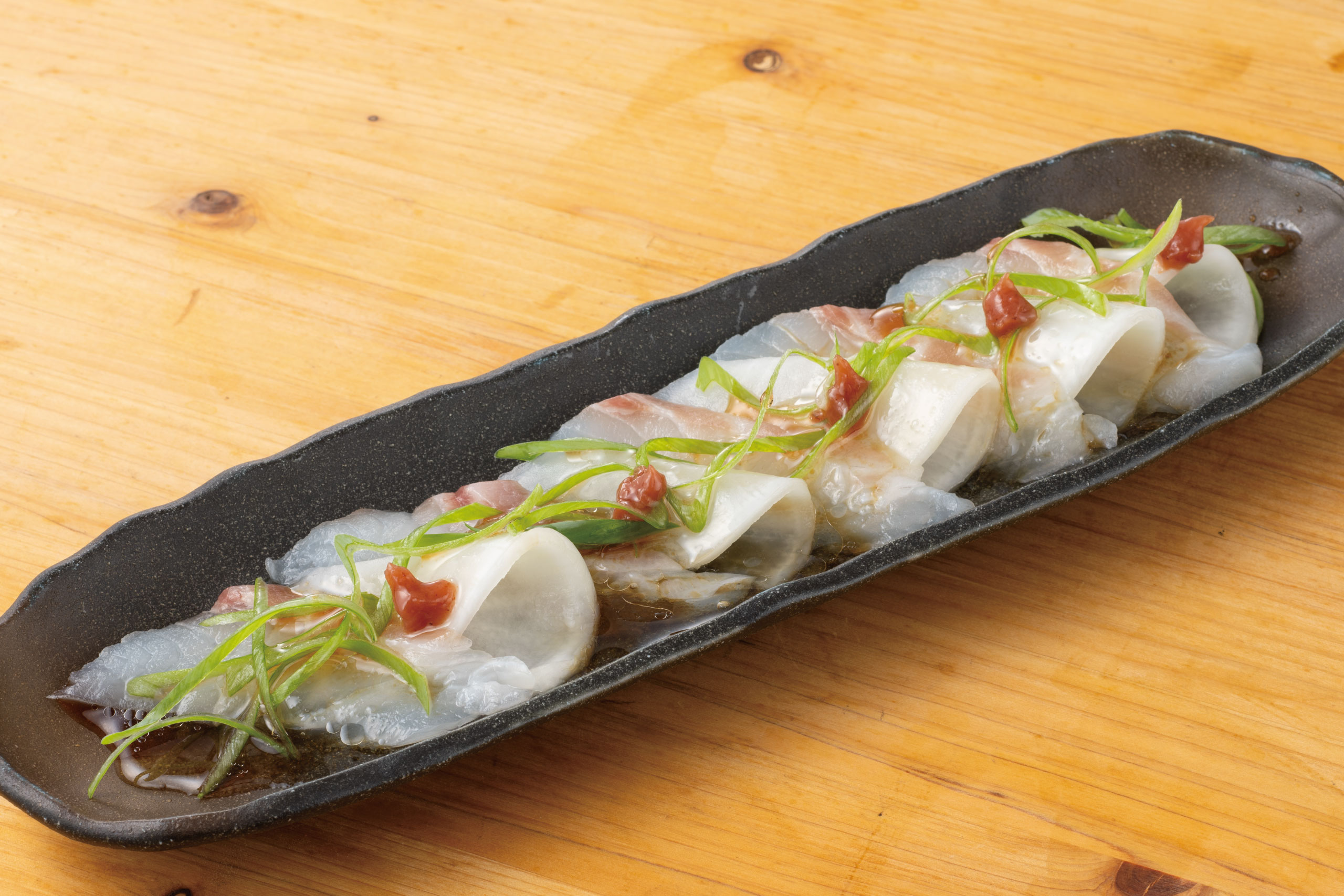 日本海庄や旬メニュー　2026年1月　野菜　海鮮　サラダ　蕪と真鯛の京風カルパッチョ　日本海庄や　㈱かんなん丸