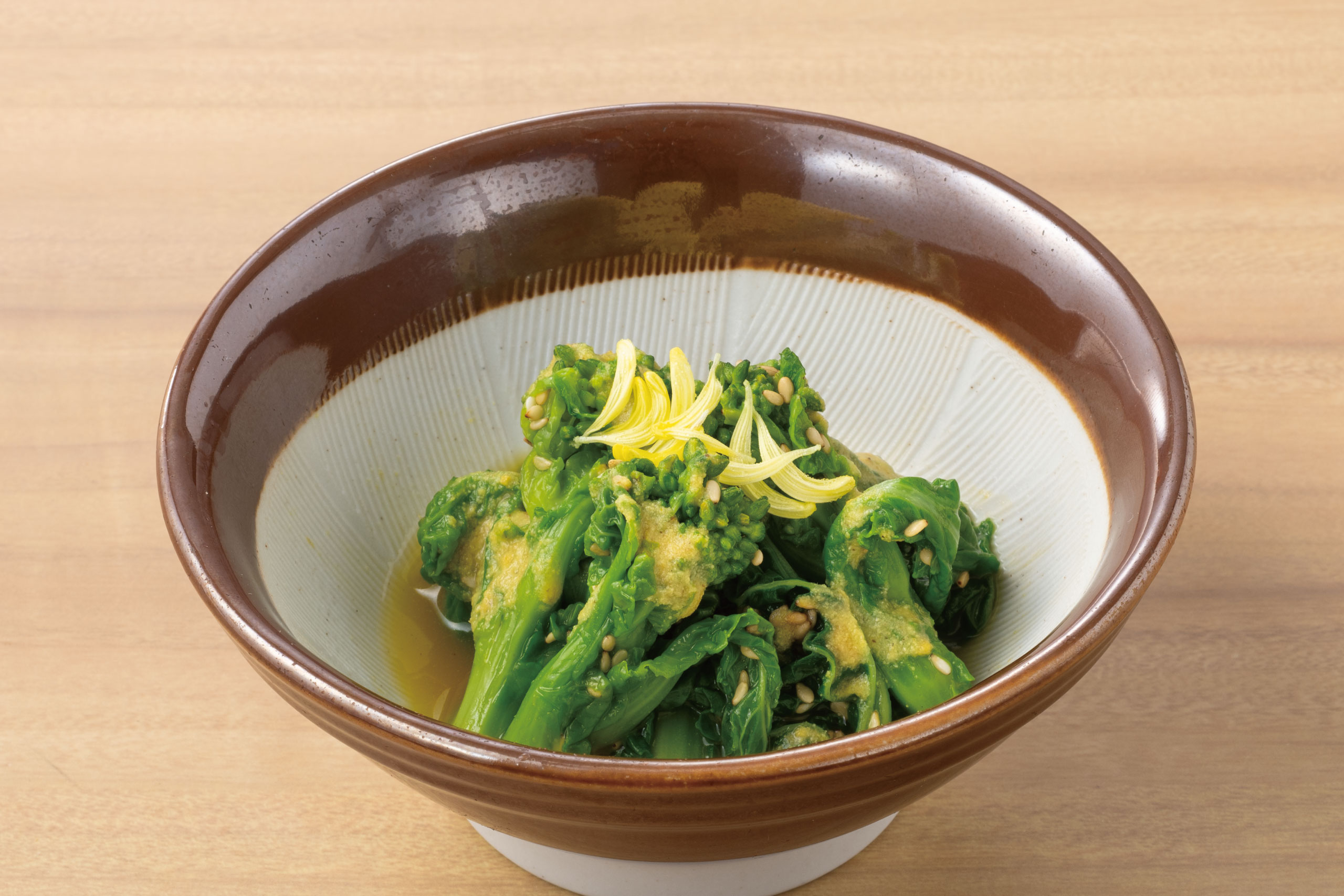 庄や旬メニュー　2026年2月　野菜　菜の花　からし和え　庄や　㈱かんなん丸