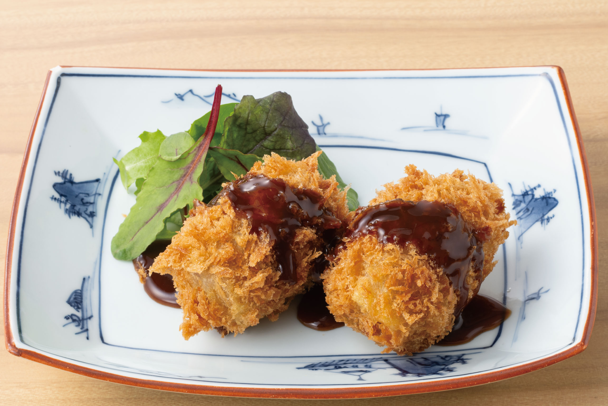 日本海庄や旬メニュー　2026年3月　根菜　揚物　海老芋と和牛のコロッケ　日本海庄や　㈱かんなん丸