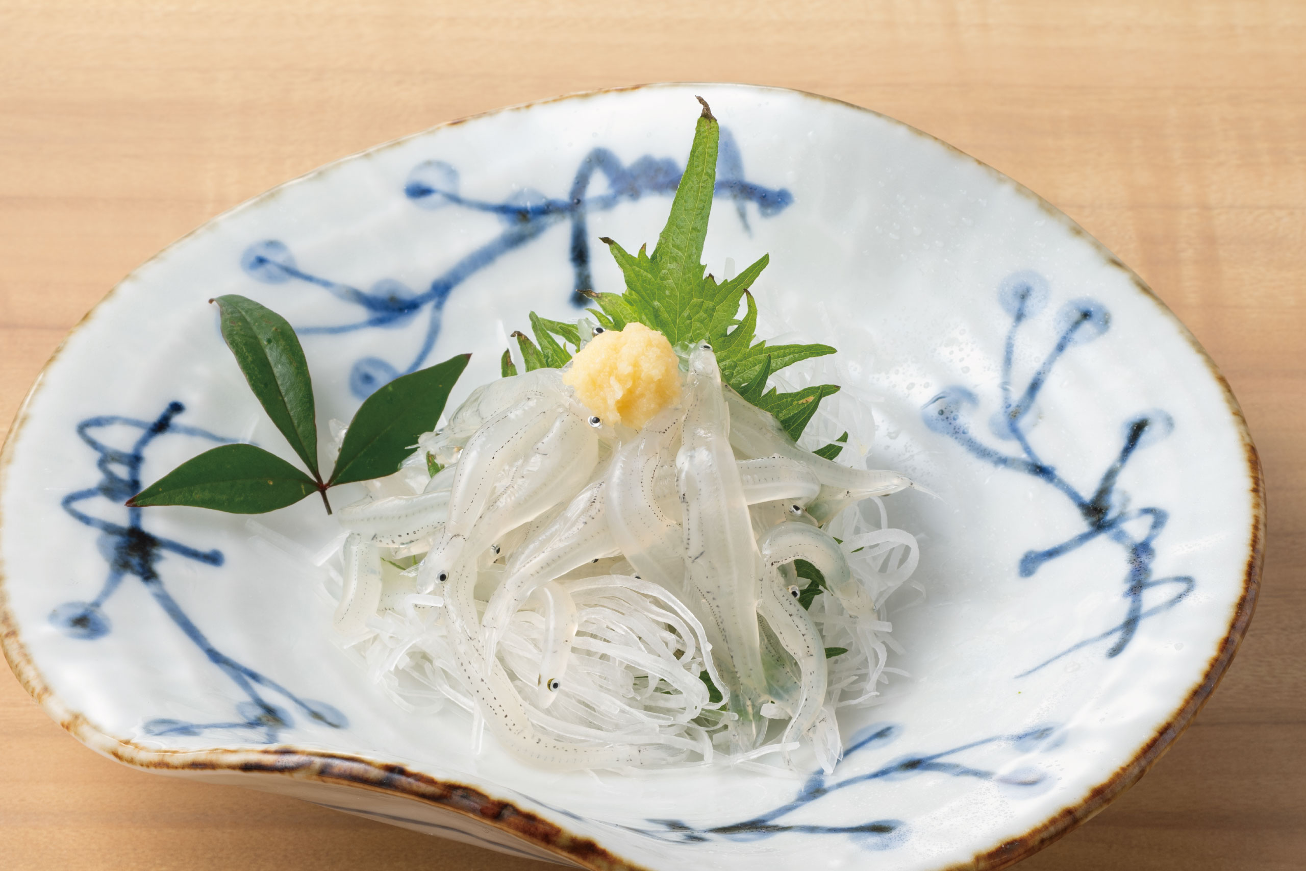 日本海庄や旬メニュー　2026年4月　海鮮　刺身　白魚　刺身　日本海庄や　㈱かんなん丸