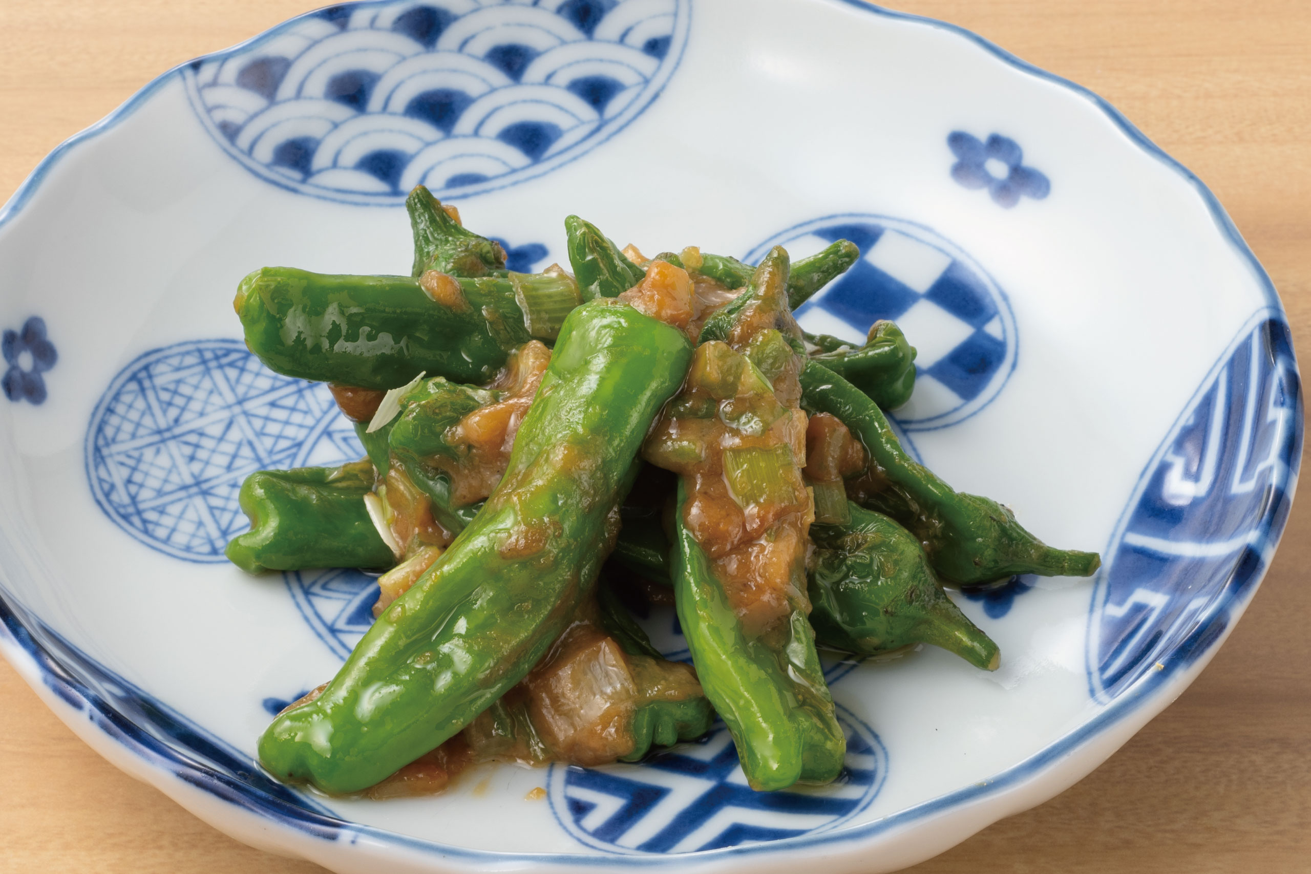 庄や旬メニュー　2026年6月　野菜　焼物　ししとう葱味噌炒め　庄や　㈱かんなん丸