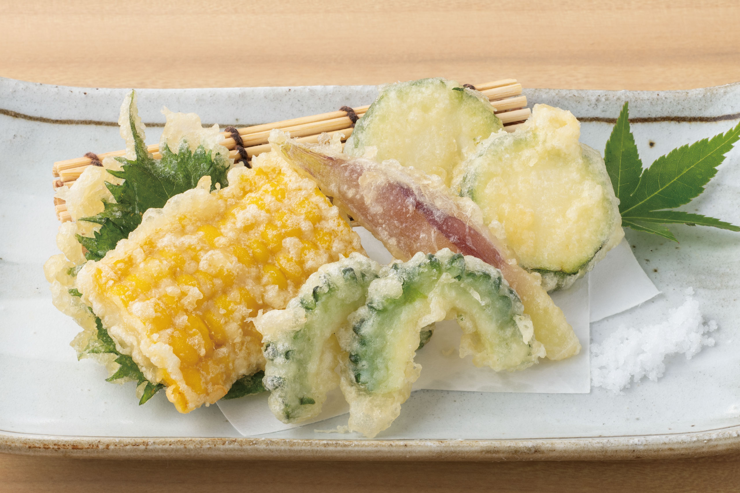 庄や旬メニュー　2026年8月　　夏野菜の天布羅盛り合わせ　庄や　㈱かんなん丸